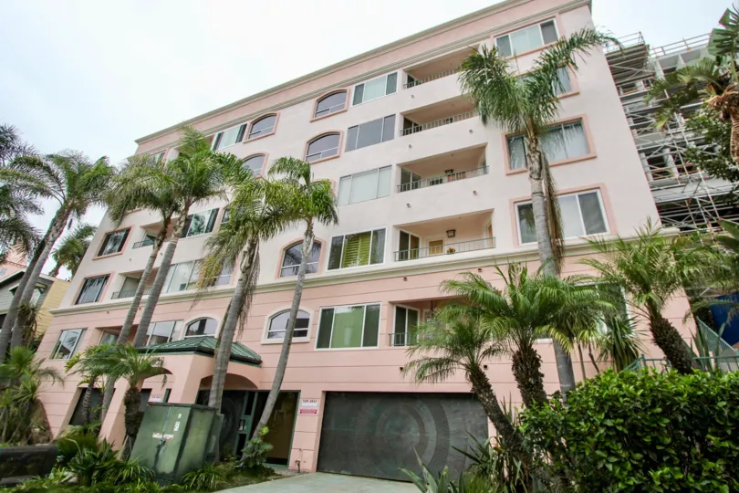 Front elevation of Apartment with palm trees of 1039 Coast Blvd South.