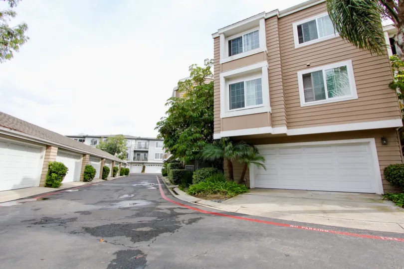 Paved driveway with water in Cape La Jolla at La Jolla CA