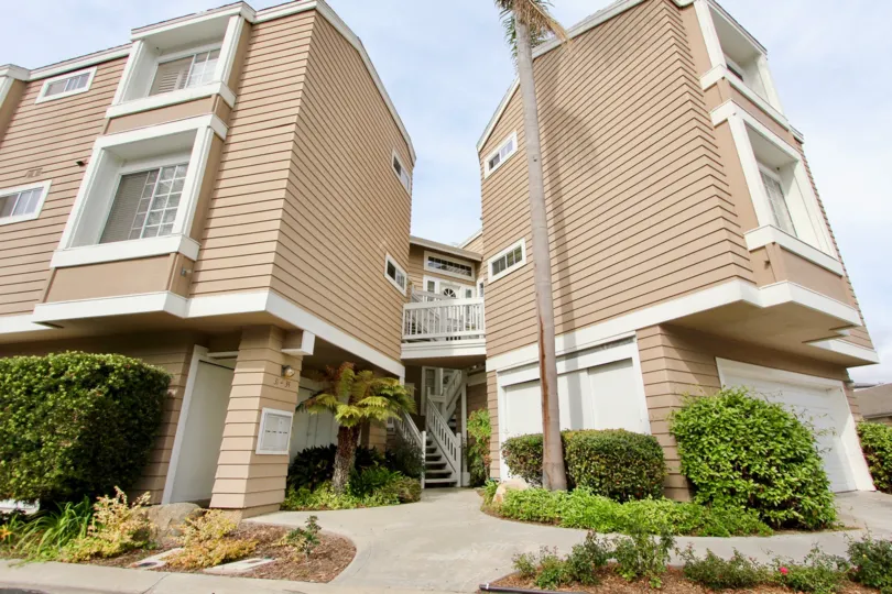 Cape La Jolla's three story units with attached garages in La Jolla CA