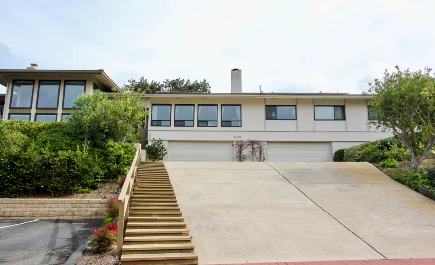 Long flat driveway next to steps at Coromandel Park in La Jolla CA