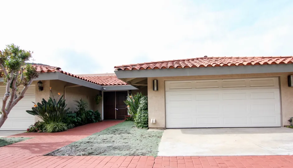Home with a red roof in Coromandel Park in La Jolla CA