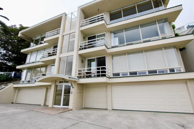 Four story modern town homes inside Cove towers in La Jolla CA