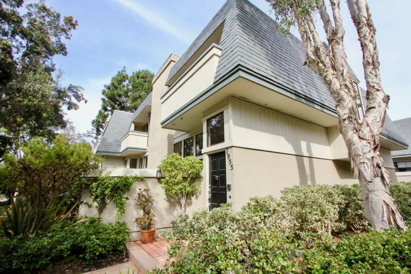 Silver rooftop on two story residence at Del Charro Woods in La Jolla CA