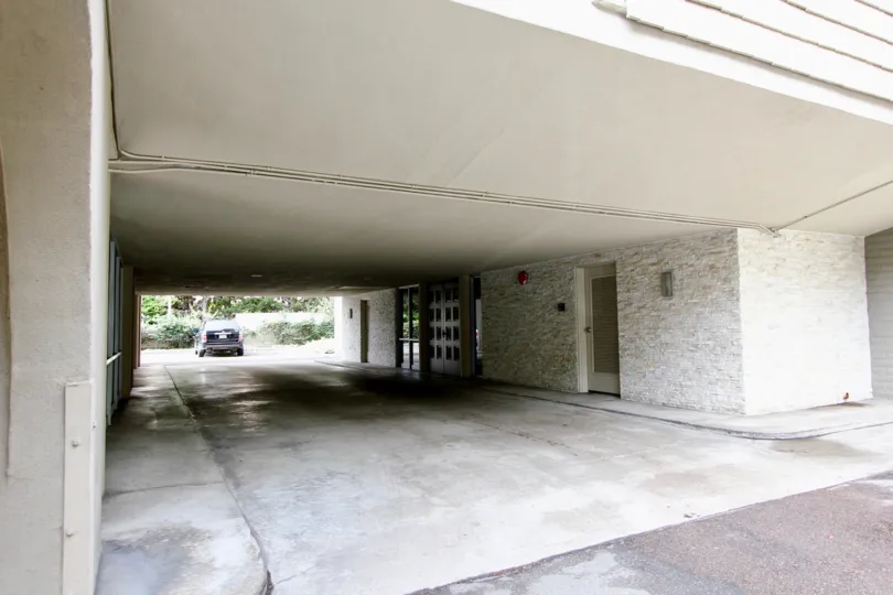 La Jolla Estates underground parking with driveway in La Jolla CA