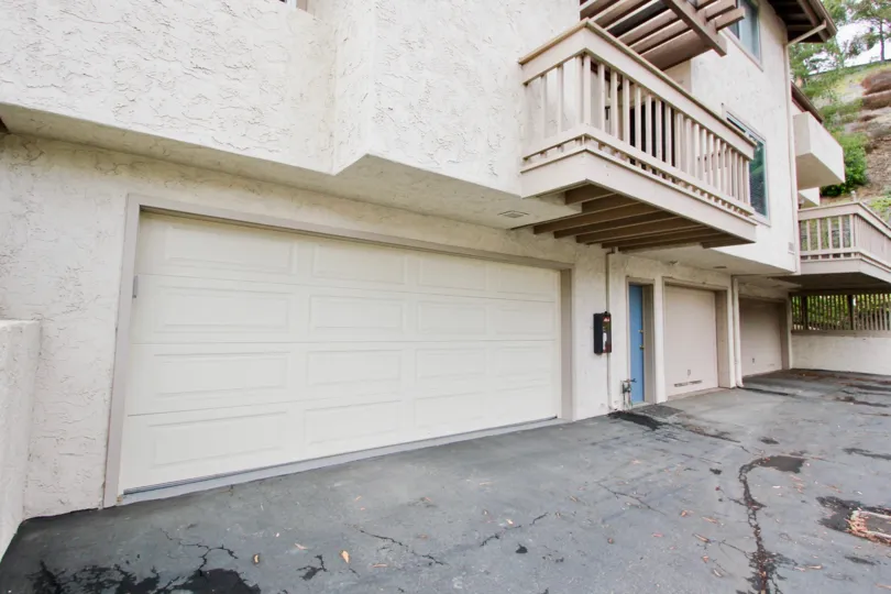 Enclosed parking at La Jolla Hideaway in the city of La Jolla, California.