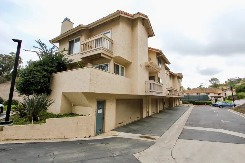 Three story condominiums with attached garages inside La Jolla Hideaway in La Jolla CA