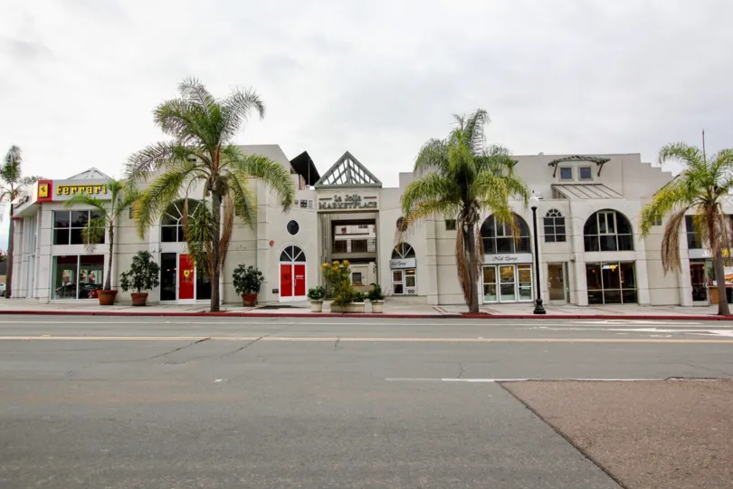 the la jolla market place is like a palace of la jolla in ca