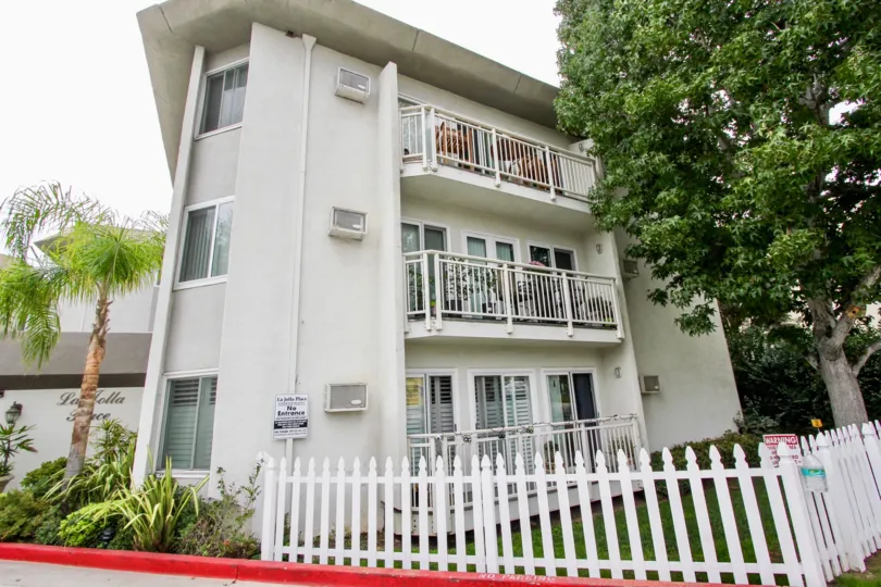 A three level residence all with balconies in La Jolla Place community.