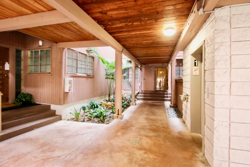 Beautiful multi-family apartment complex with interior access to living areas in La Jolla, California