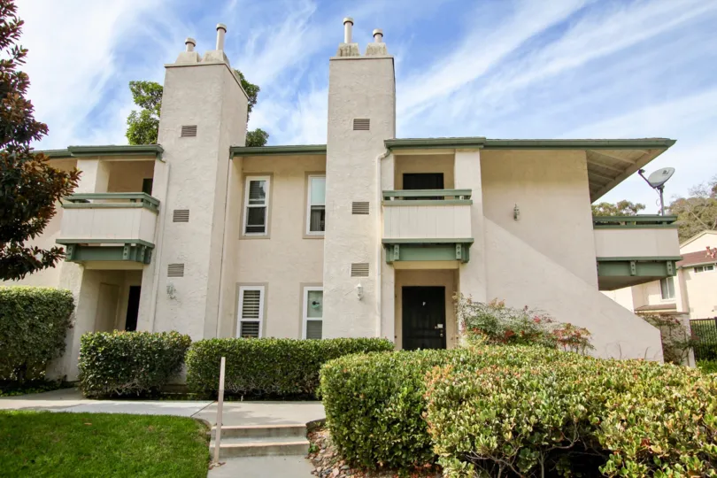 Housing with two chimneys inside La Jolla Terrace in La Jolla CA
