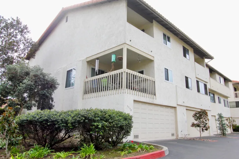THE APARTMENT IN THE LA JOLLA VILLAGE TENNIS CLUB WITH THE ROSE PLANTS, TREES