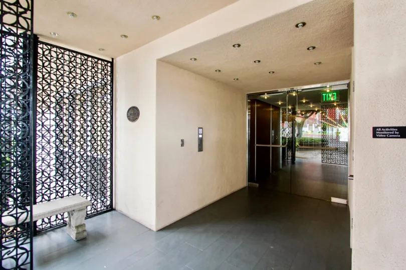 Beautiful apartment complex in La Jolla, California with controlled access