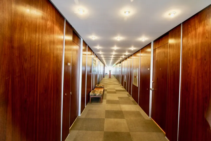 Park Prospect Hallway with Wood Paneling La Jolla California