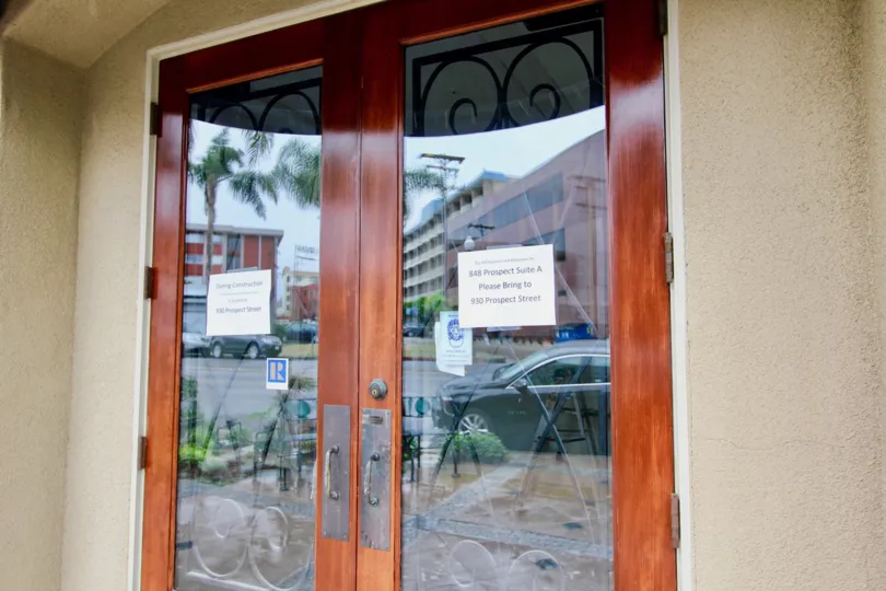 Teak wood entrance doors with garden on main road in Prospect Village.