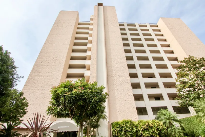 Outside landscape of Shore Tower, La Jolla, California