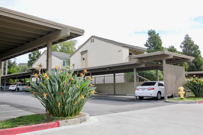 Multi-family apartment with personal covered parking area in La Jolla, California