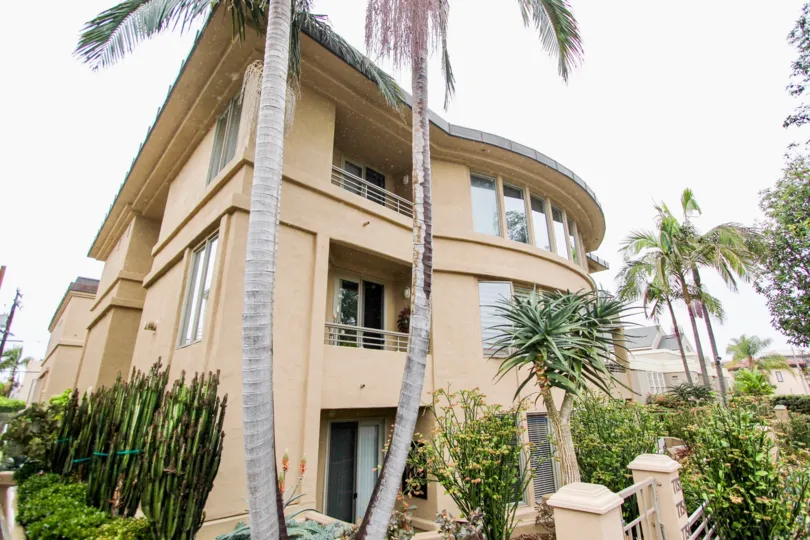 Three story round shaped structure at Village Walk in La Jolla CA