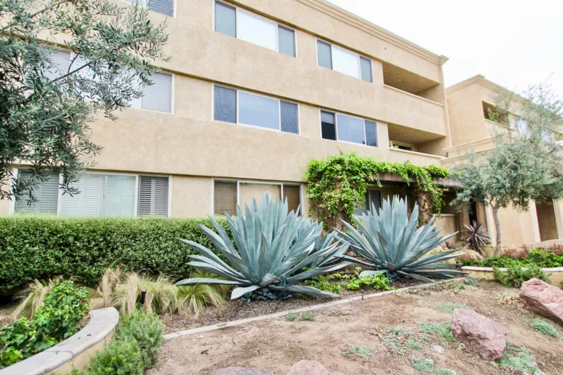 three story condo building inside villaggio in la jolla california