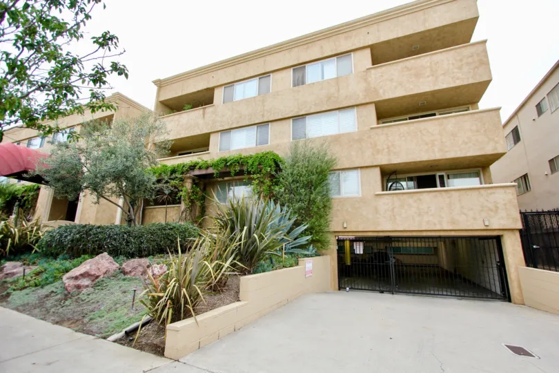 At the left side of the Villaggio with rocks, bushes and plants for decoration