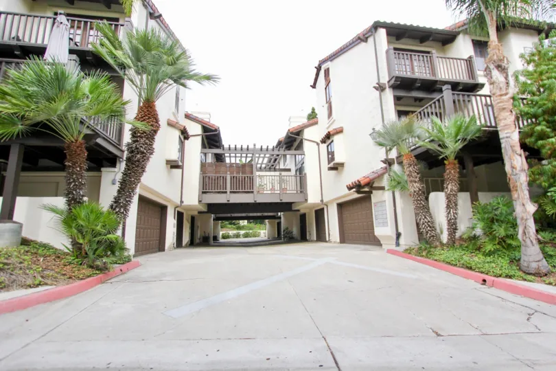 Secured parking at Villas Mallorca in La Jolla, California.