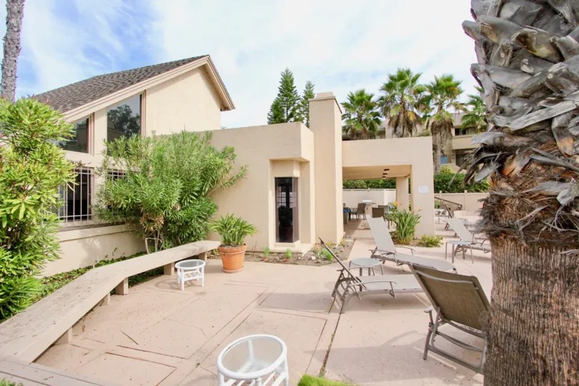 patio area outside of residence inside woodlands south in la jolla california