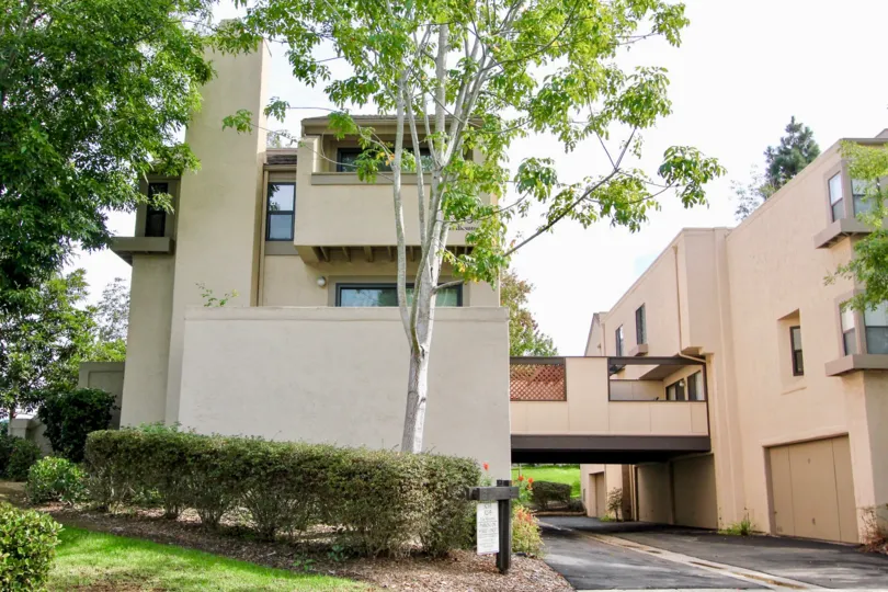 Tall chimney on a two story condo in Woodlands West I in La Jolla CA