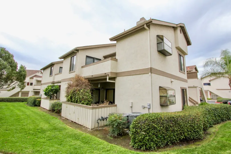 California La Mesa Avocado Village apartments with nice green garden