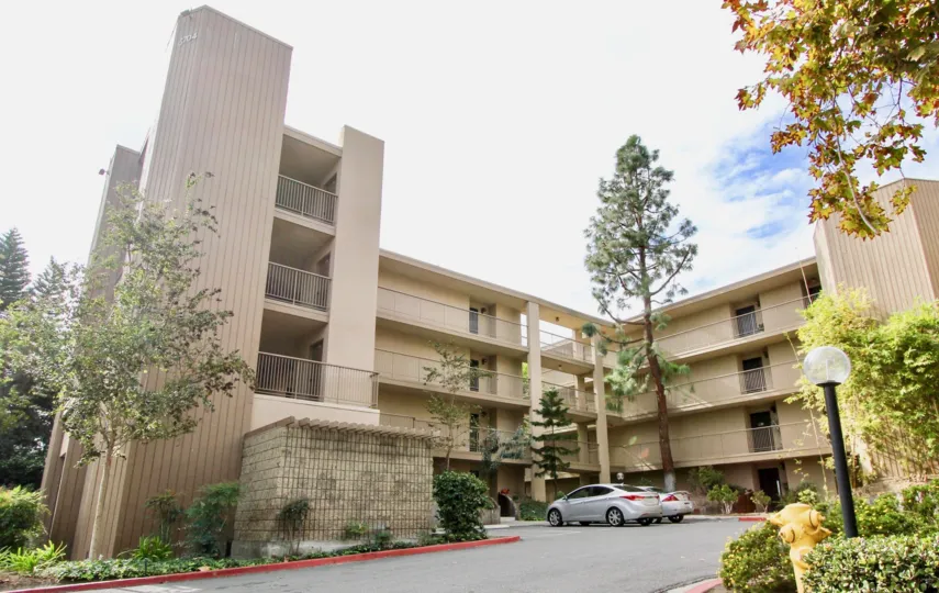 A cloudy day at the apartments at Lake Park in La Mesa, California