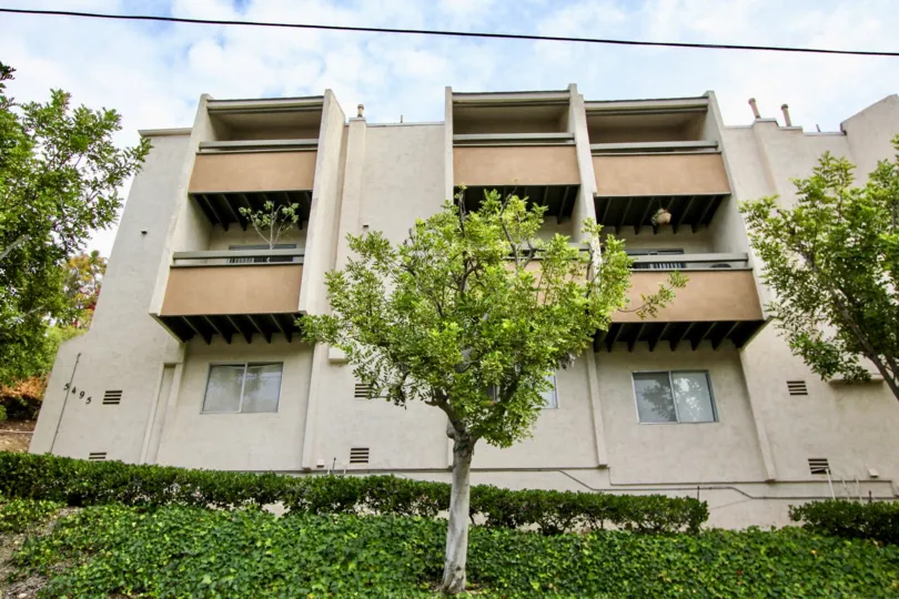 THE 5495 APARTMENT IN THE MARENGO COURT WITH THE PLANTS, TREES, BALCONIS