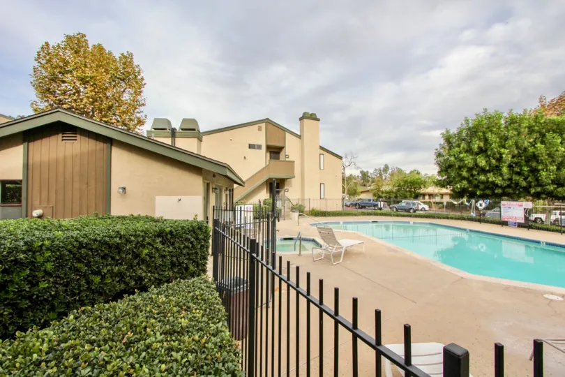 Pool time at Parkway Manor in the city of La Mesa, garden and relaxation