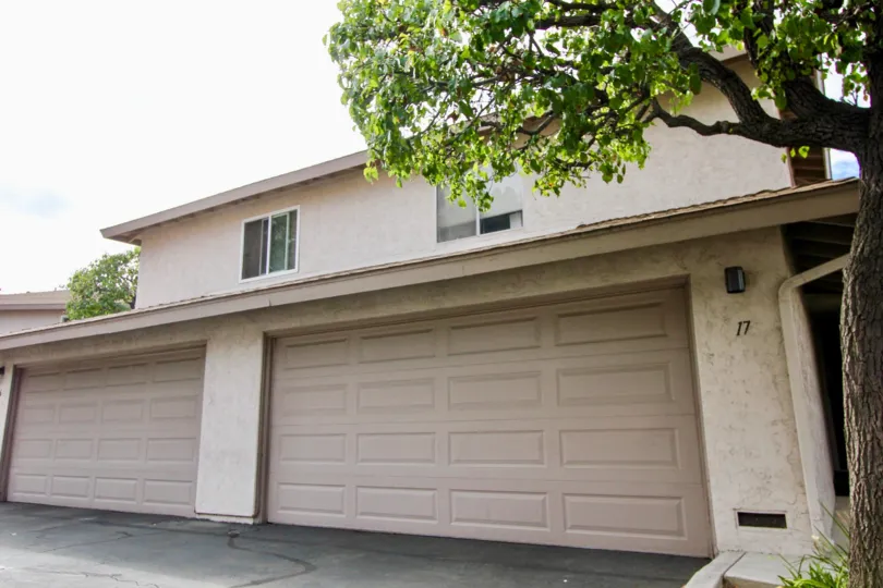 Super wide double garage doors in Pinecrest in La Mesa