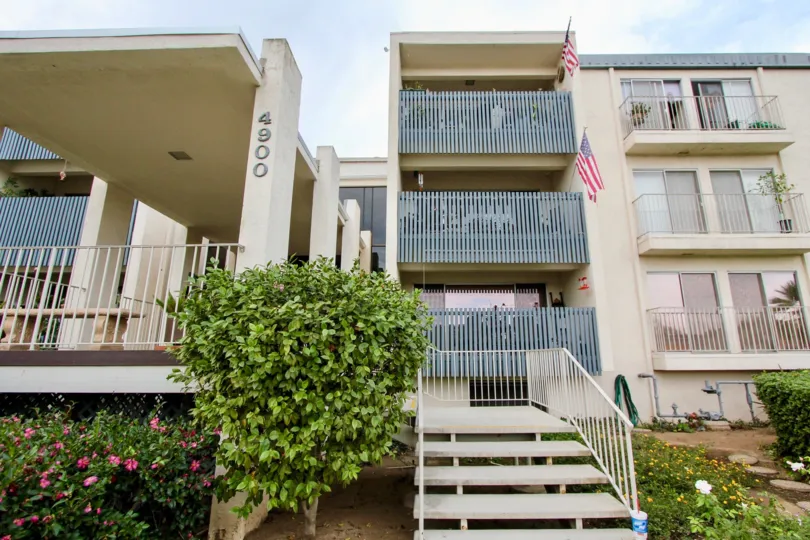 Two Flags are hanger in Each Balcony of 4900 apartment in Rosehedge Manor