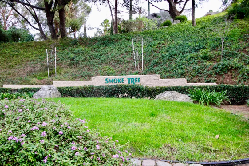 awesome welcome front view of smoke tree resort community