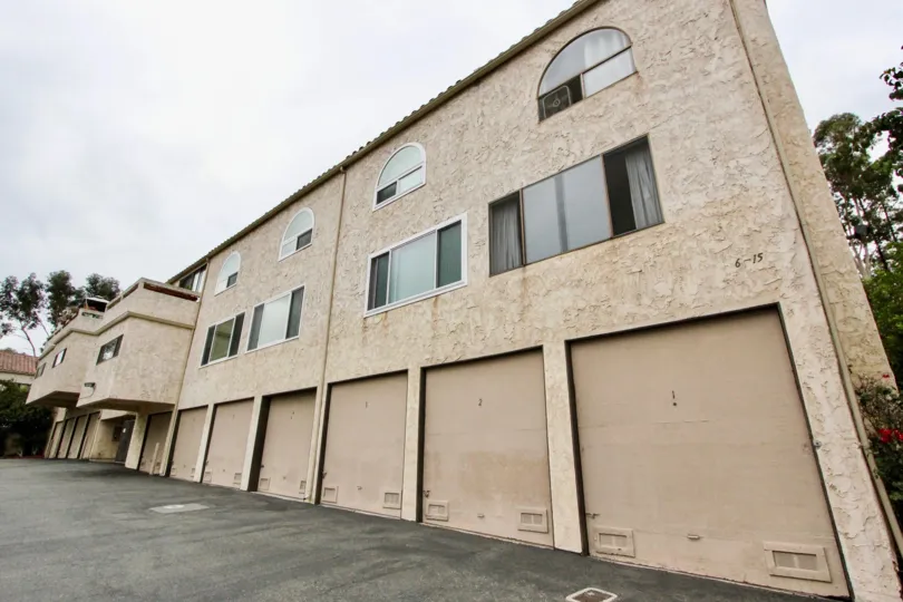 Eleven garages underneath condominiums at Villa De Fanta in La Mesa CA