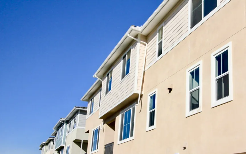 Two story residential building at Aura in Mira Mesa California
