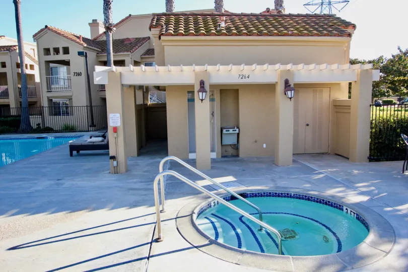 A SIGHT OF A HOTEL WITH SWIMMING POOLS IN CANYON PARK VILLAS
