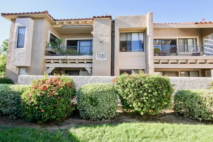 Sunny day in front of residence in Flair, Mira Mesa, CA