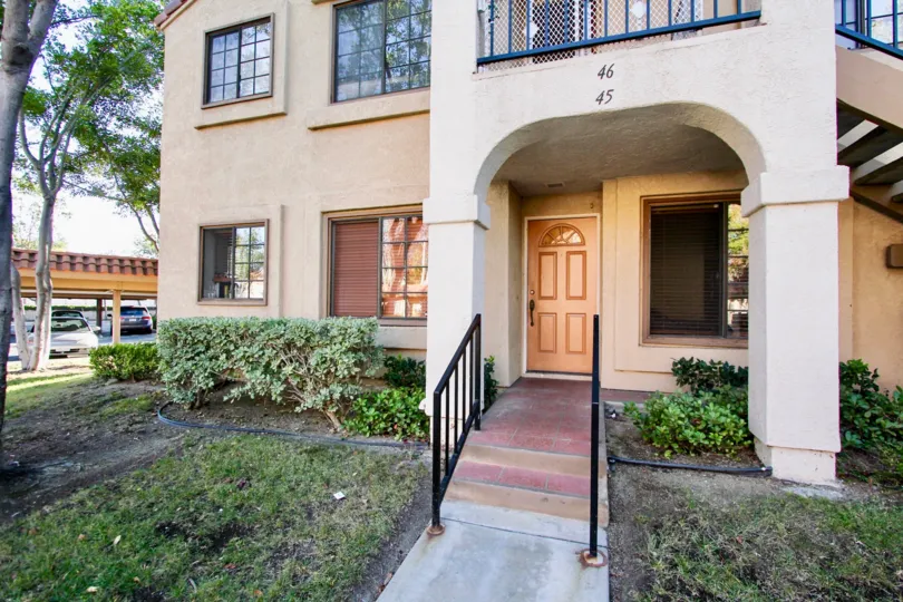 Units 45 and 46 High Ridge Beige Two-Story Building Mira Mesa California