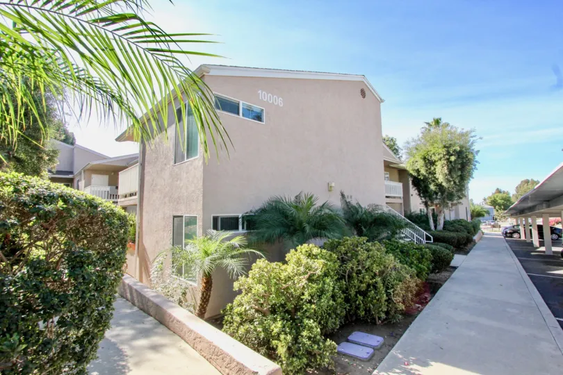 Walk way and parking of Mirabella point, Mira Mesa, California