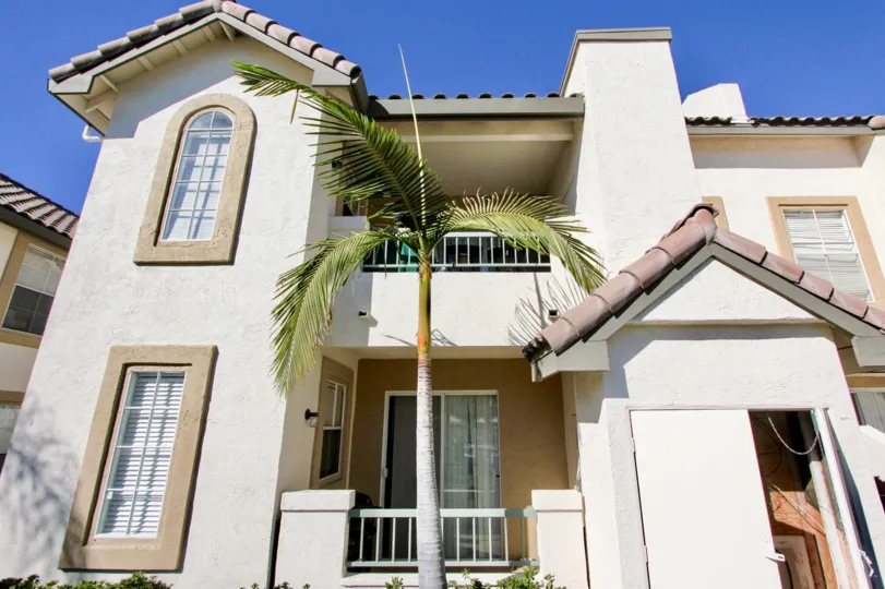 In front of a staircase of a residence in Mirabella community, Mira Mesa, CA