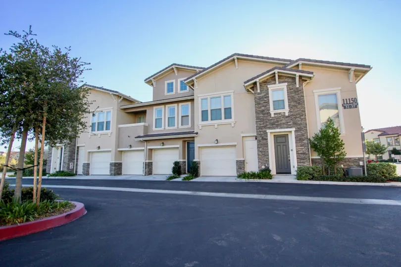 Driveway near residential units at Sorrento Terrace in Mira Mesa California