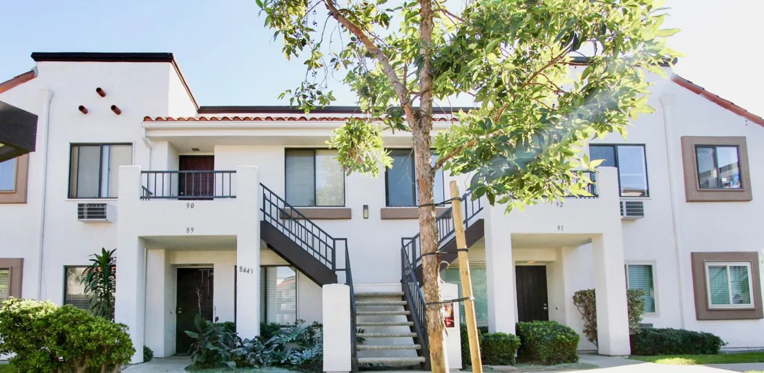 Front of Building at Villas at Westmore Community in  Mira Mesa California