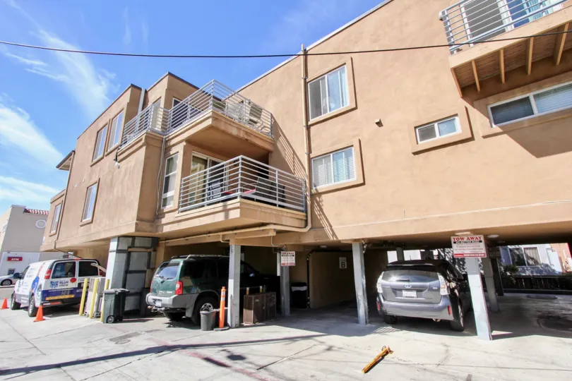 Spacious and luxurious private parking garages of Bay View Villas.