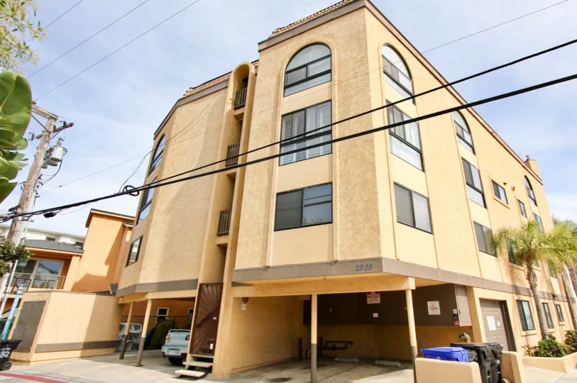 A building the community of Casa Bahia in Mission Beach CA.