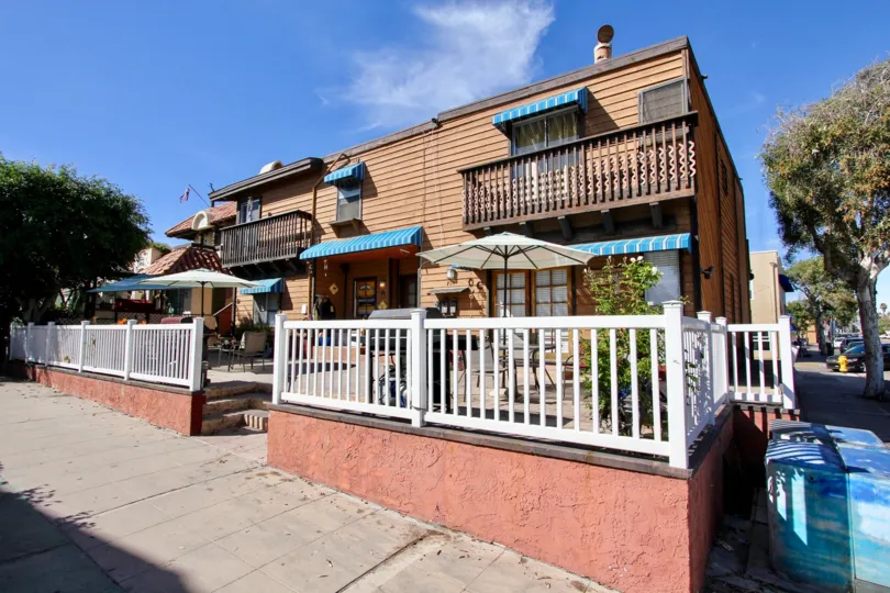 Comfortable patios and balconies at Casa Deal in Mission Beach, California.
