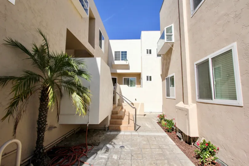 A veranda in the Mission Beach Villas reminds me off the grade two memories.