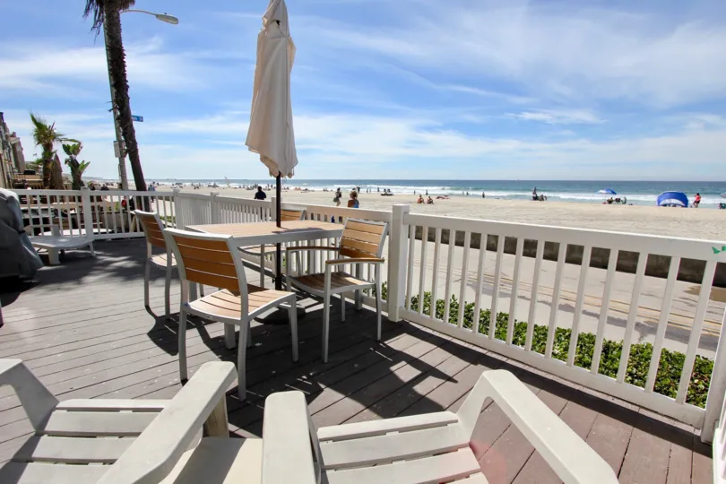 Live on the beach from the your deck at Ocean Front Breakers.