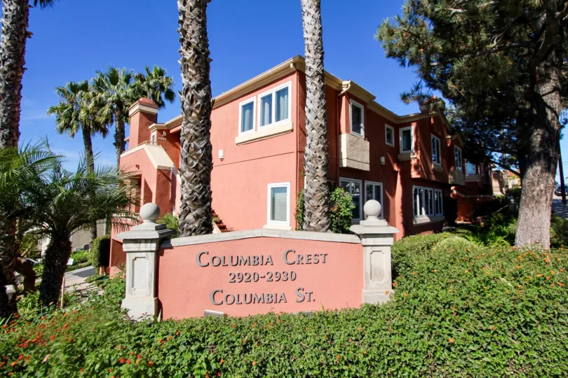 Gorgeous day amongst the palms at the front entrance of Columbia Crest