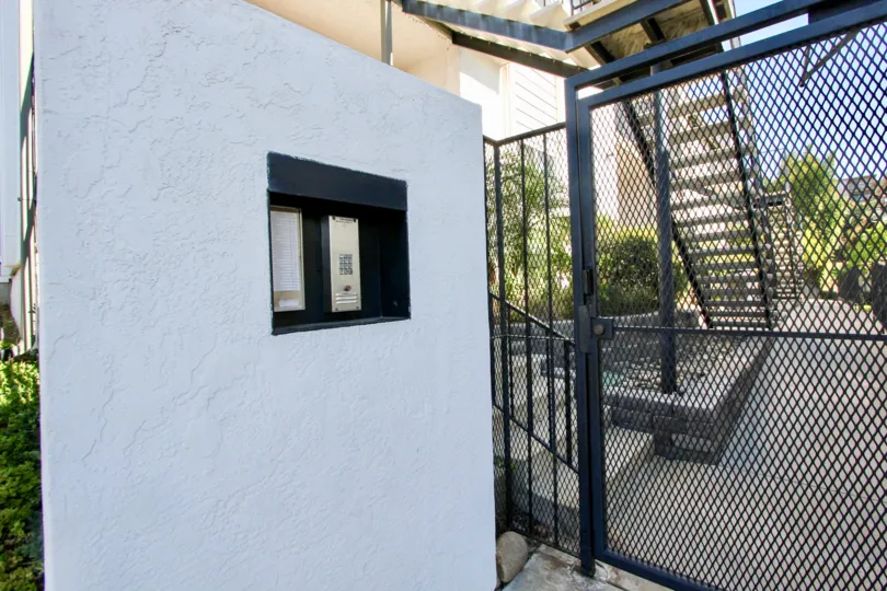Iron networked gate protects the building in Terrace community