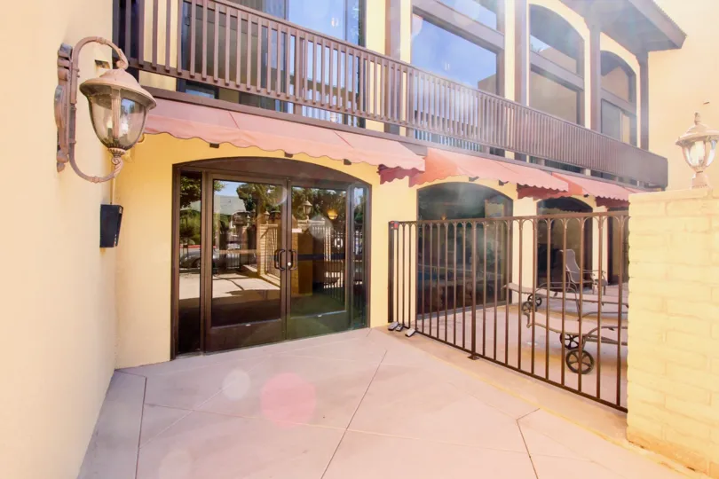 A beutiful entryway next to the patio of Eagle Canyon